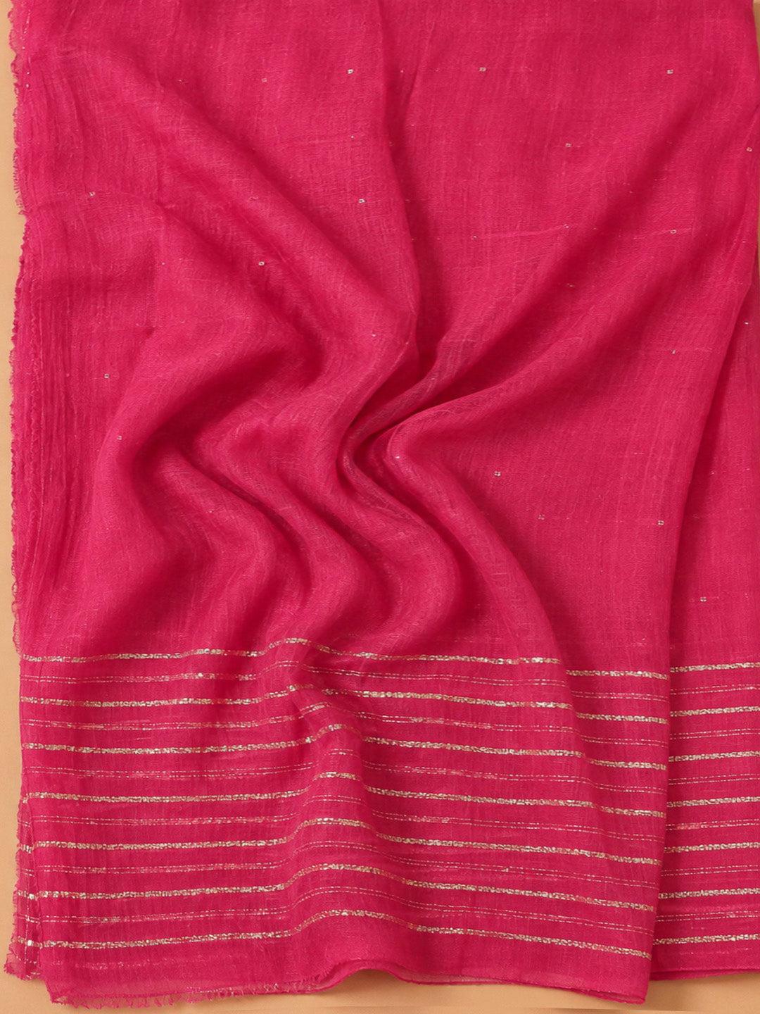 Pink Cotton Blend Embroidered Unstitched Dress Material
