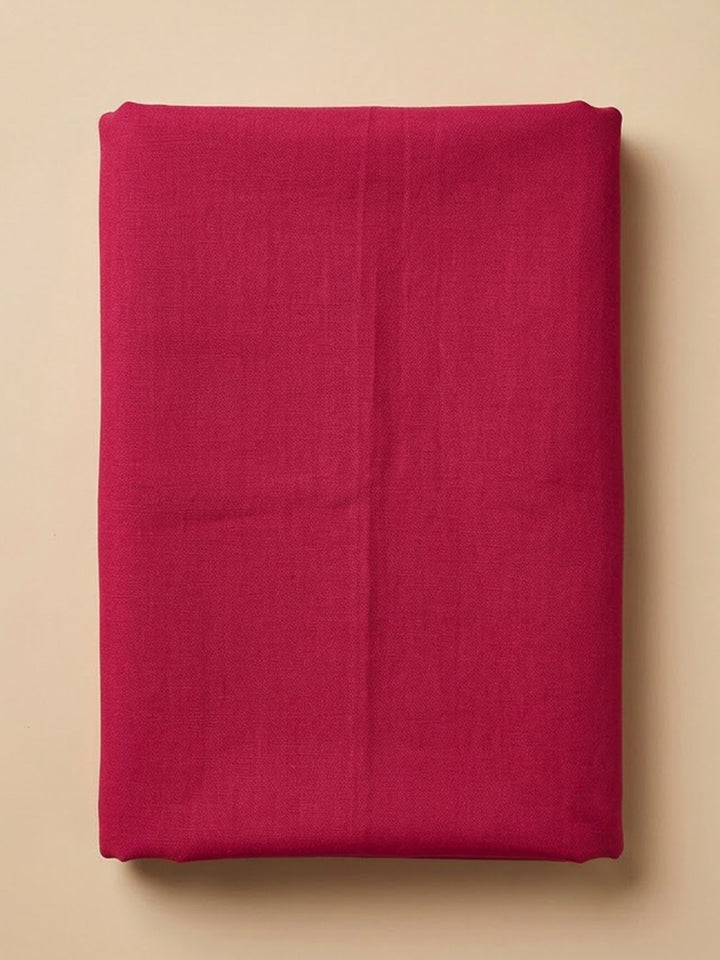 Pink Cotton Blend Embroidered Unstitched Dress Material