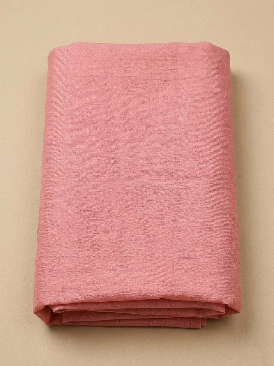 Peach Cotton Blend Embroidered Unstitched Dress Material