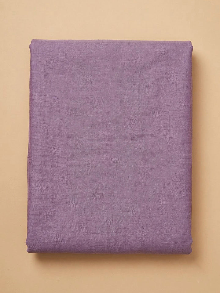 Purple Cotton Blend Embroidered Unstitched Dress Material
