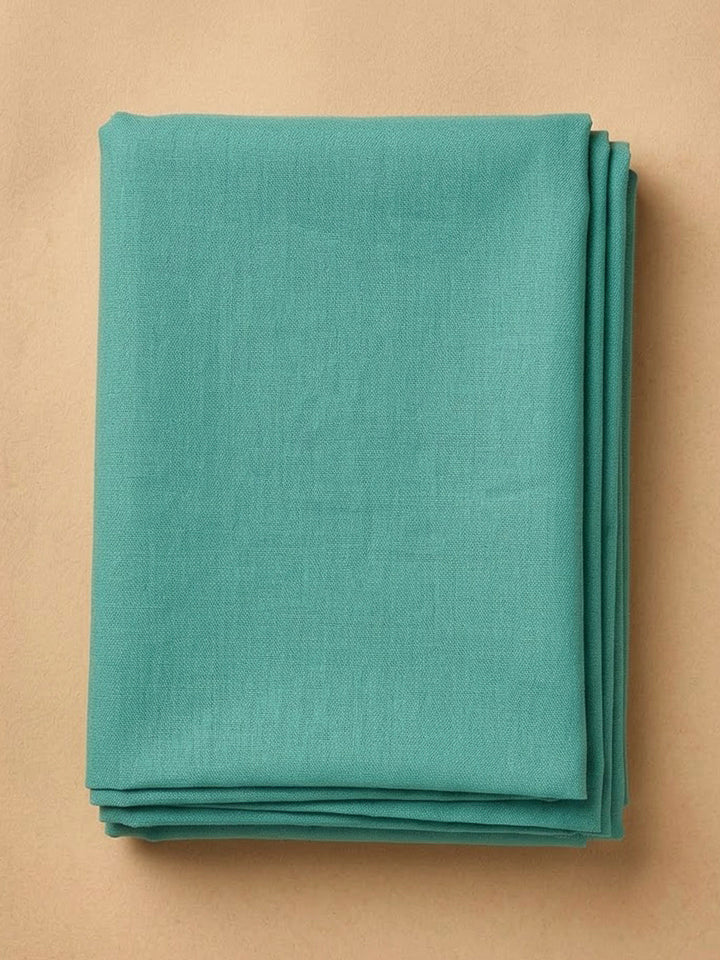Rama Green Cotton Blend Embroidered Unstitched Dress Material