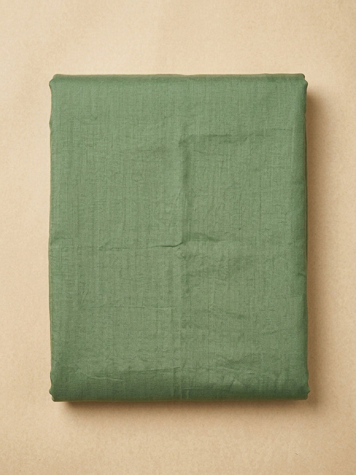 Green Embroidery Chanderi Unstitched Dress Material