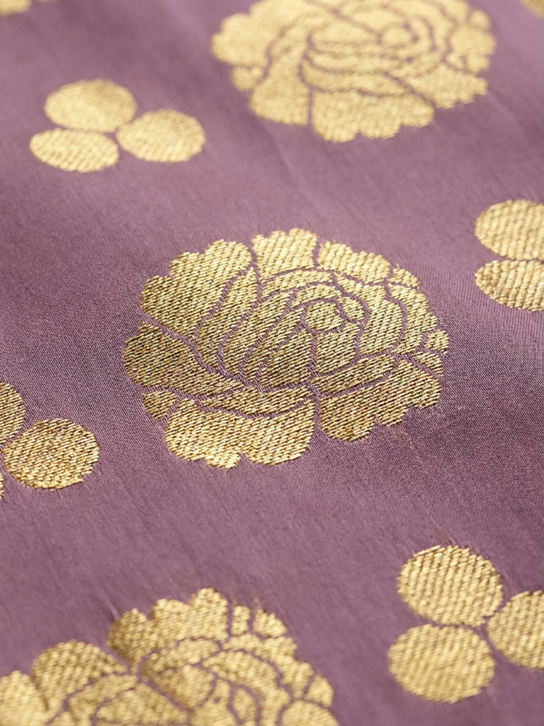 Purple Embroidery Chanderi Unstitched Dress Material