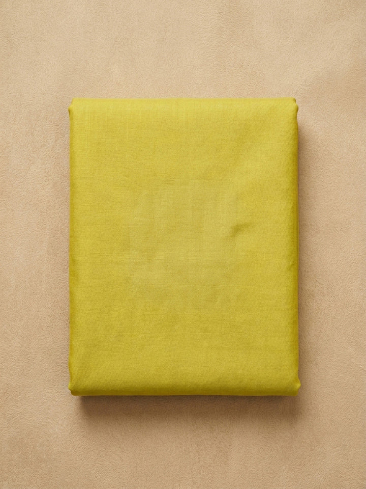 Yellow Embroidery Chanderi Unstitched Dress Material