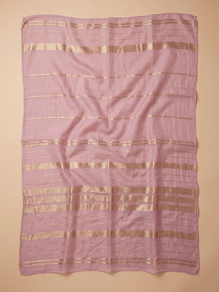 Pink Embroidered Chanderi Unstitched Suit &amp; Pant With Chanderi Dupatta