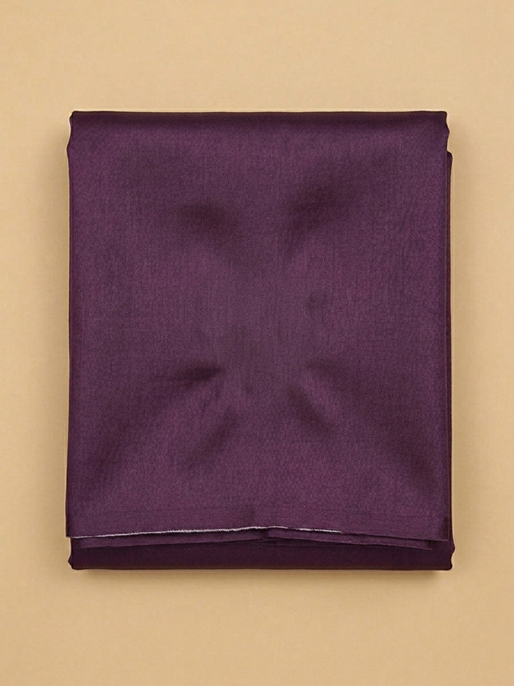 Purple Embroidery Chanderi Unstitched Dress Material