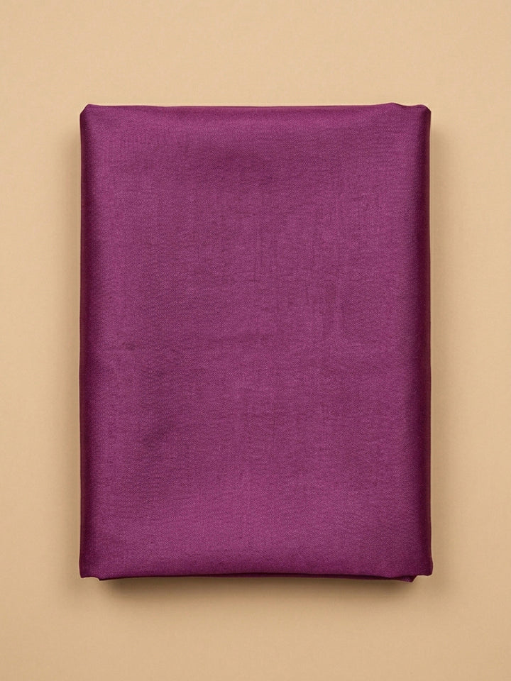 Purple Embroidery Chanderi Unstitched Dress Material