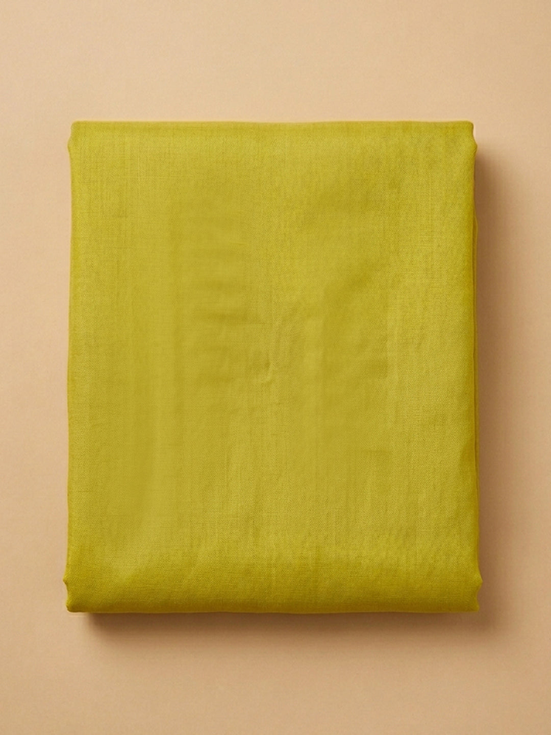 Lemon Embroidered Chanderi Unstitched Suit &amp; Pant With Chiffon Dupatta