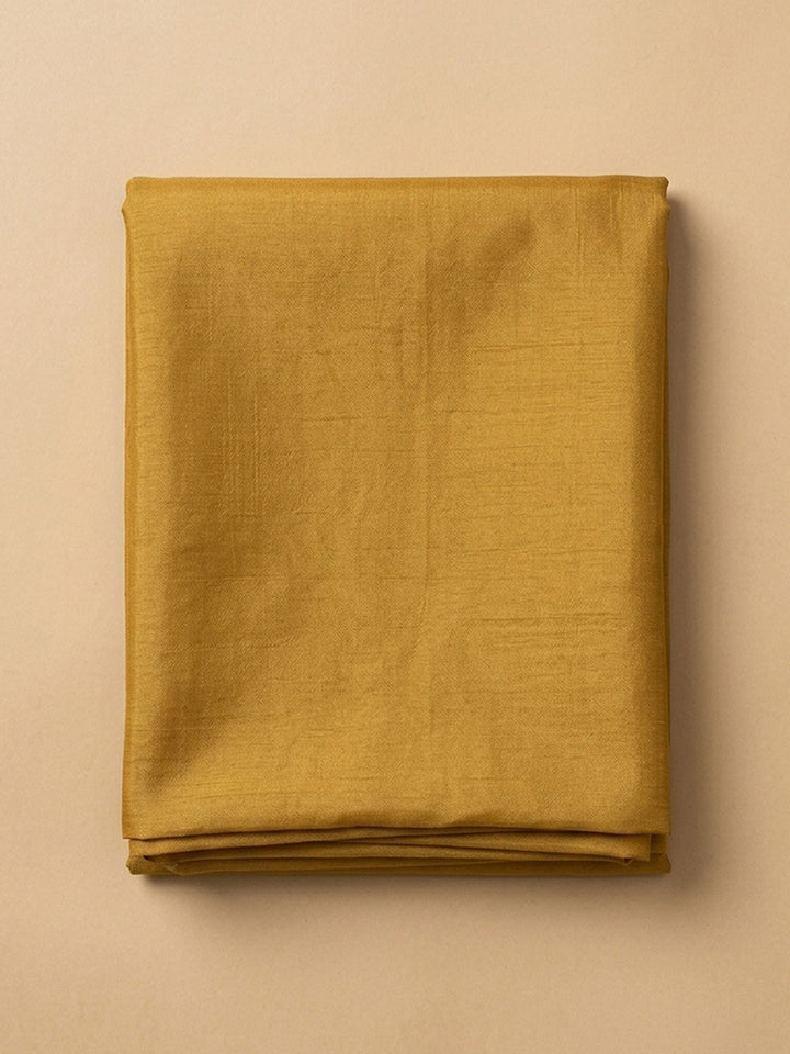 Mustard Embroidery Cotton Blend Unstitched Dress Material