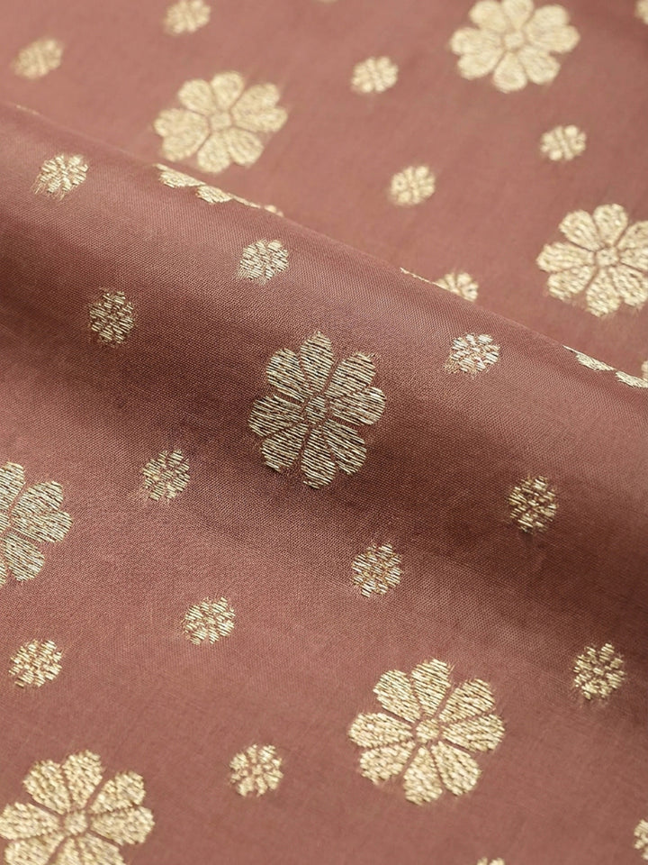 Peach Embroidery Chiffon Unstitched Dress Material