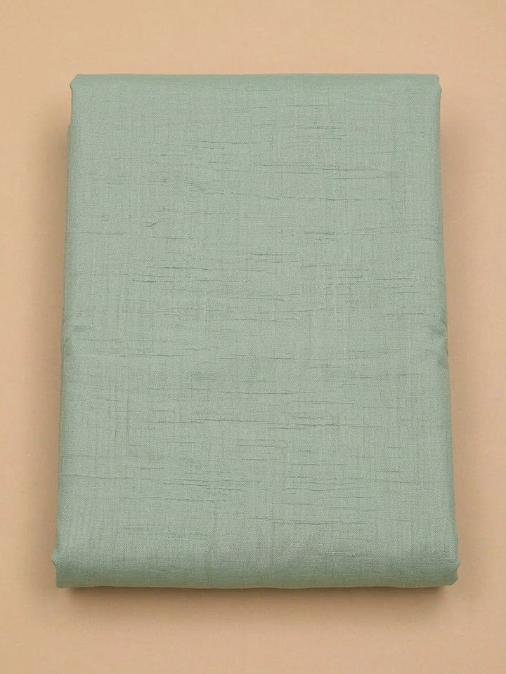 Aqua Chanderi Embroidered Unstitched Dress Material