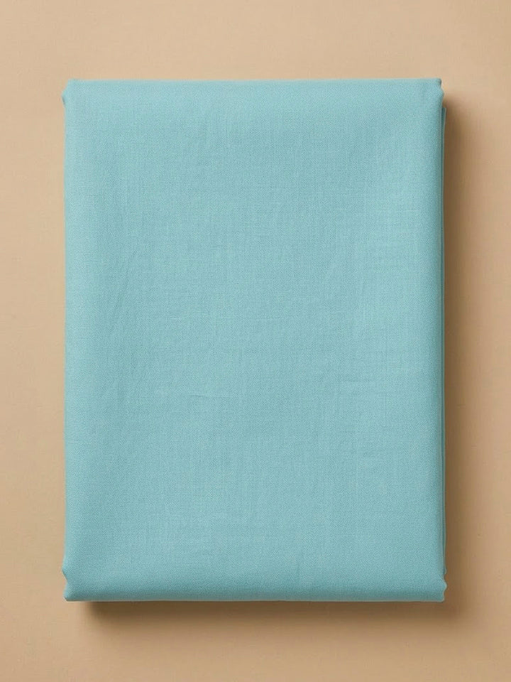 Sky Blue Chanderi Embroidered Unstitched Dress Material