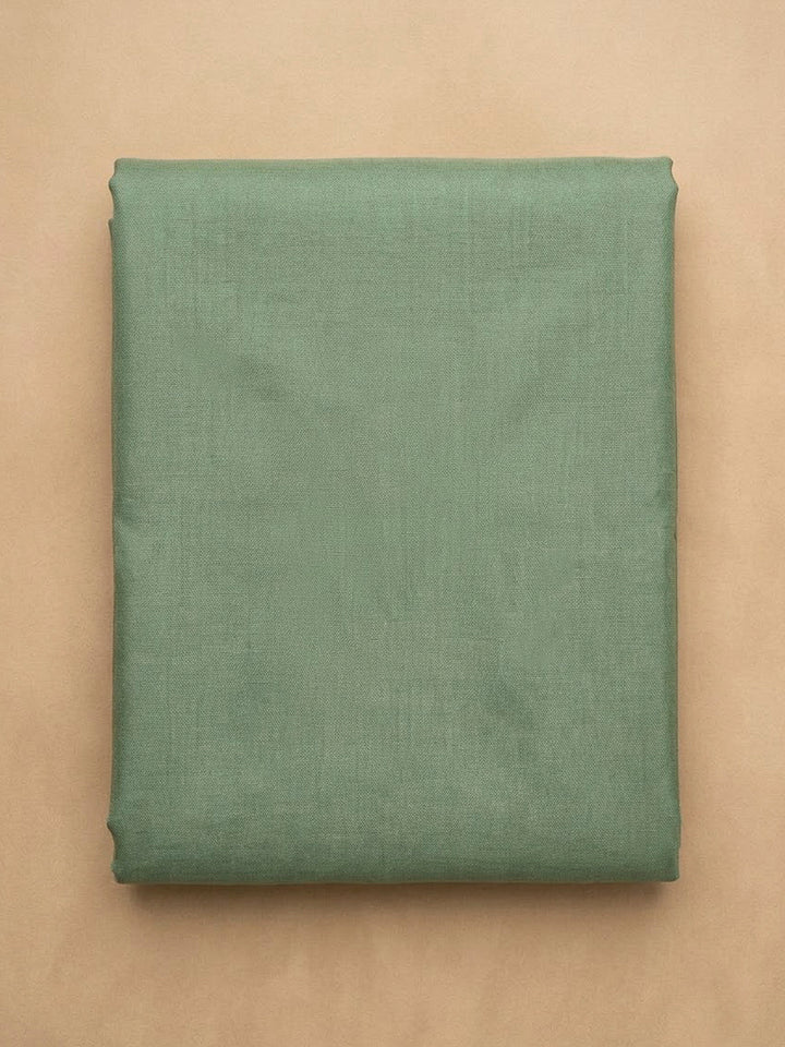 Aqua Green Chanderi Embroidered Unstitched Dress Material