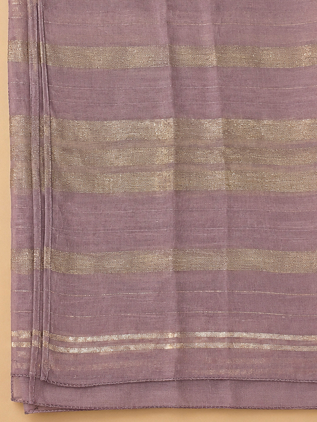 Lavender Chanderi Embroidered Unstitched Dress Material