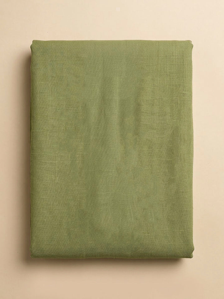 Pista Green Chanderi Embroidered Unstitched Dress Material