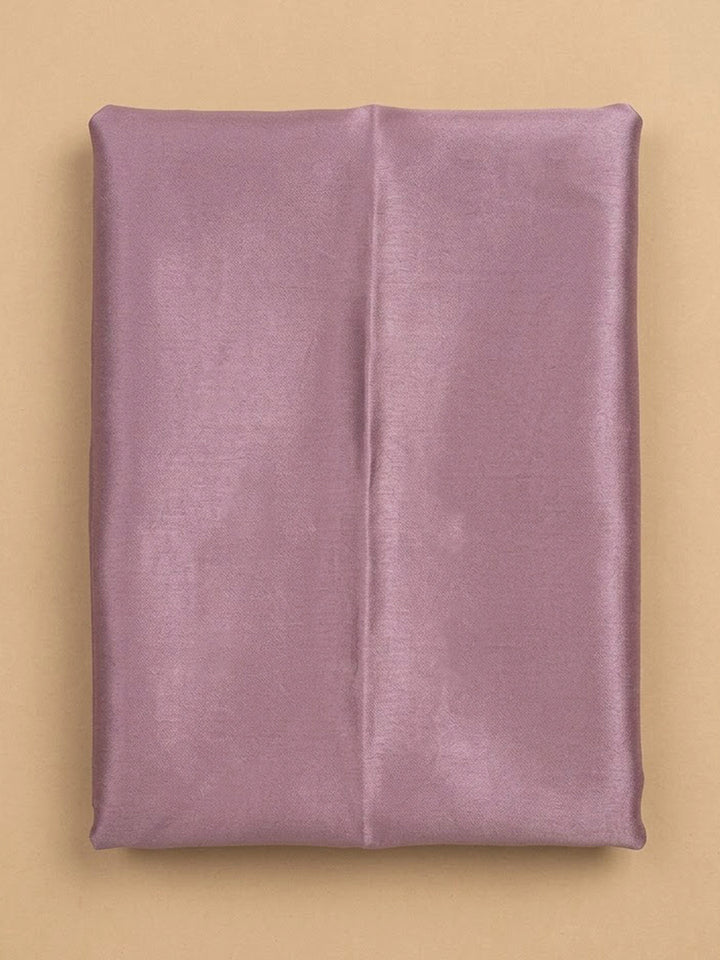 Lavender Chanderi Embroidered Unstitched Dress Material