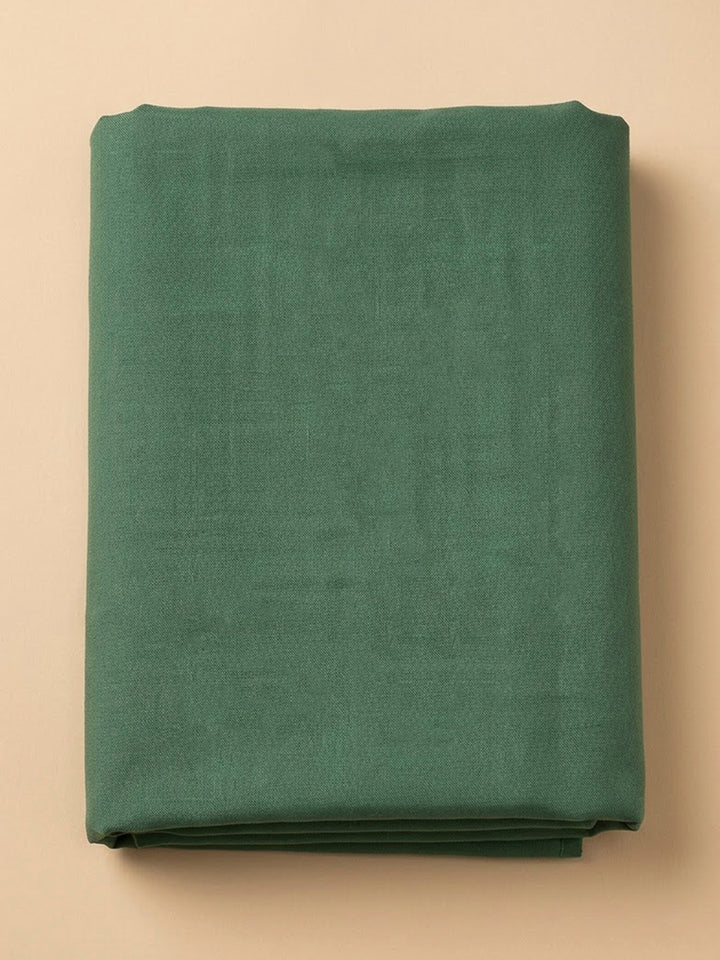 Aqua Green Chanderi Embroidered Unstitched Dress Material