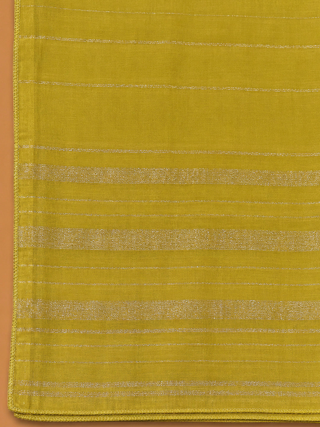 Yellow Chanderi Embroidered Unstitched Dress Material