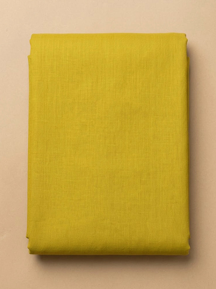 Yellow Chanderi Embroidered Unstitched Dress Material