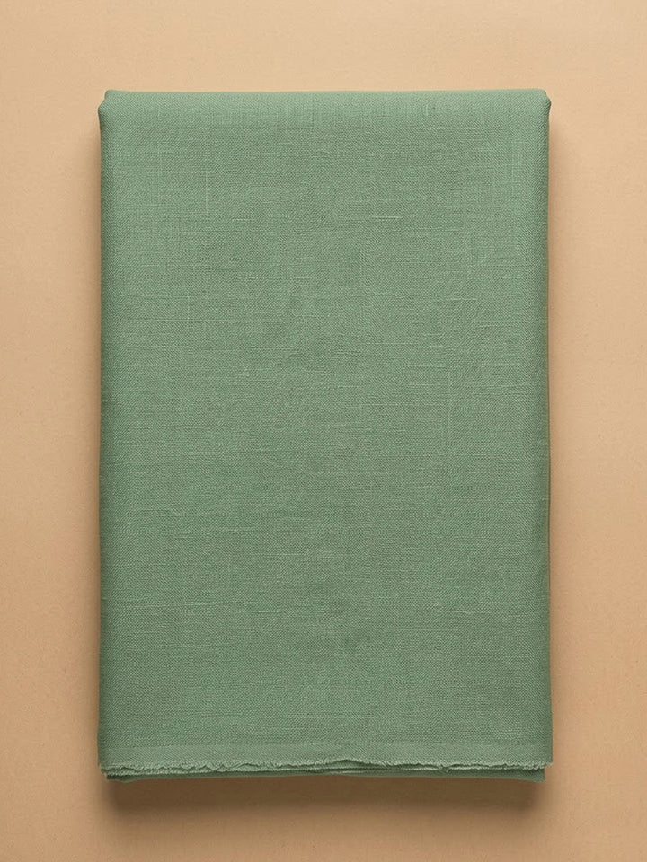 Aqua Green Chanderi Embroidered Unstitched Dress Material