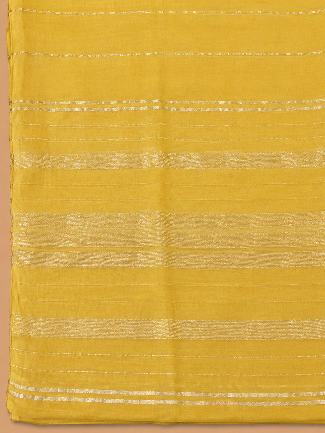 Yellow Chanderi Embroidered Unstitched Dress Material