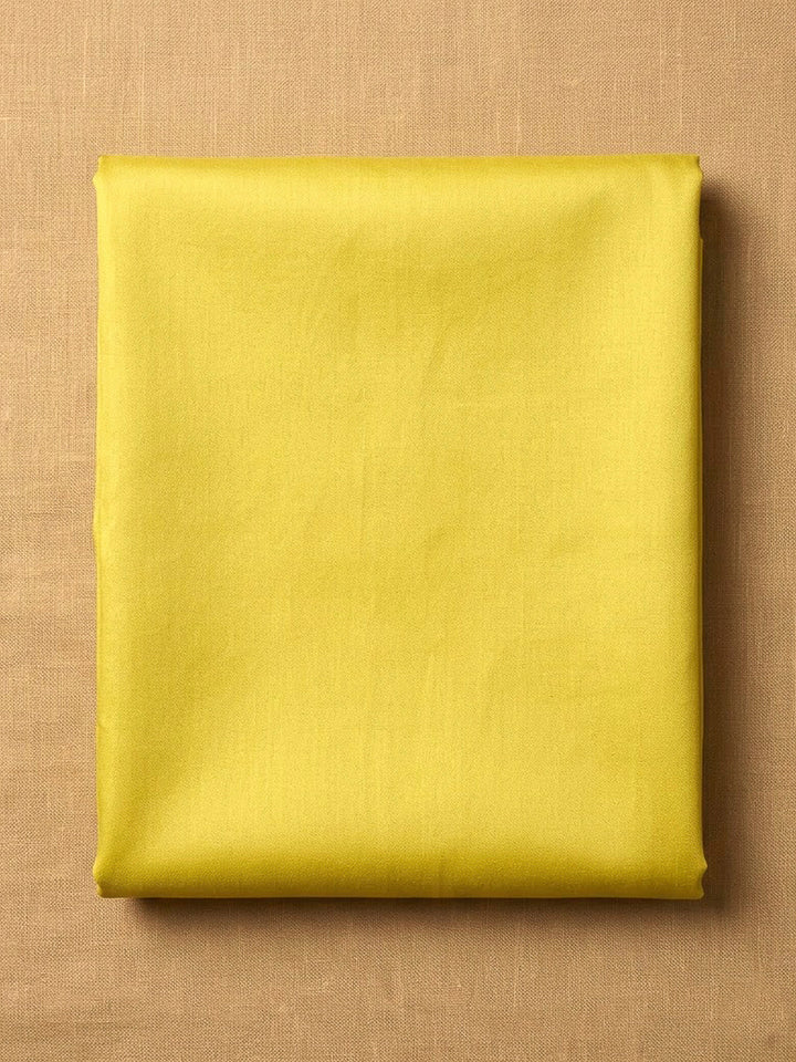 Yellow Chanderi Embroidered Unstitched Dress Material
