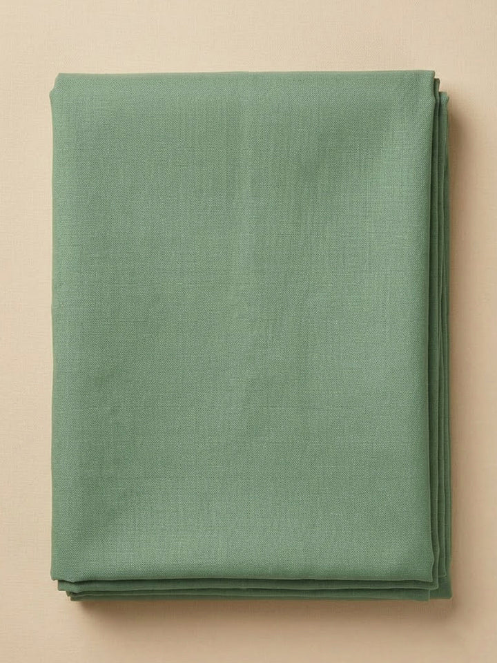 Aqua Green Chanderi Embroidered Unstitched Dress Material
