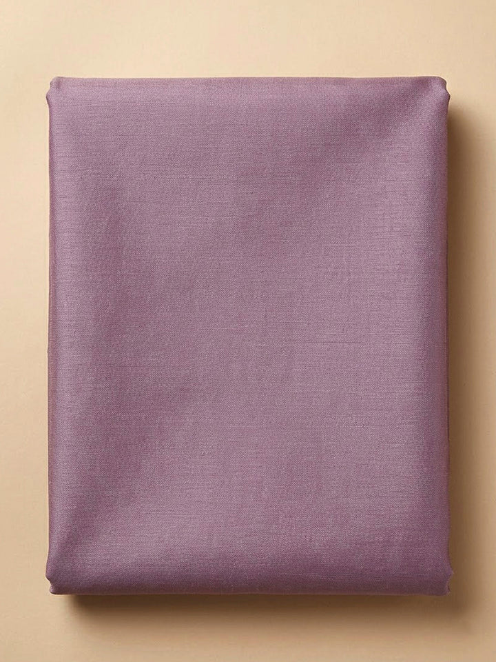 Lavender Chanderi Embroidered Unstitched Dress Material