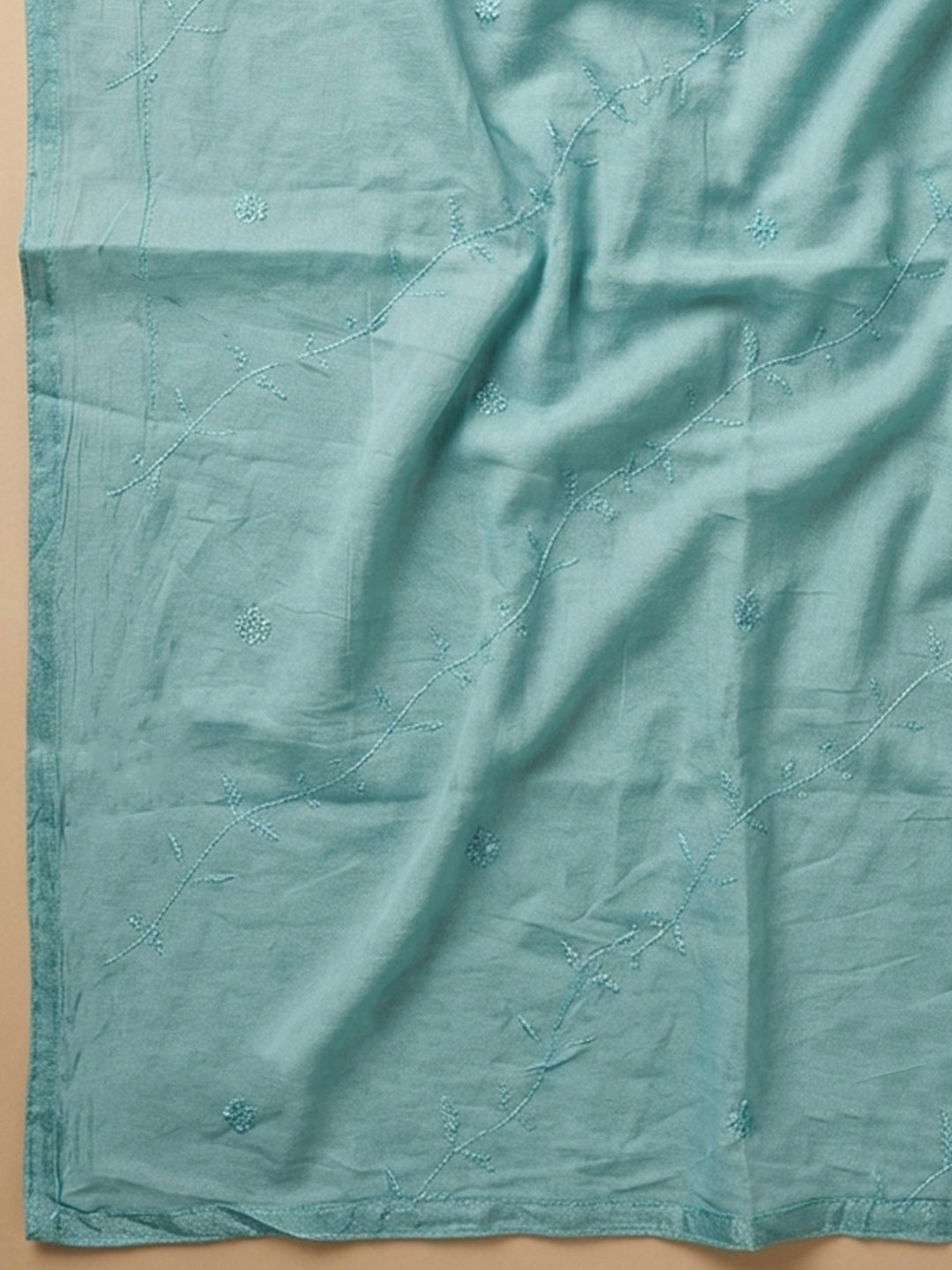 Firozee Printed Cotton Blend Unstitched Suit &amp; Pant With Cotton Dupatta