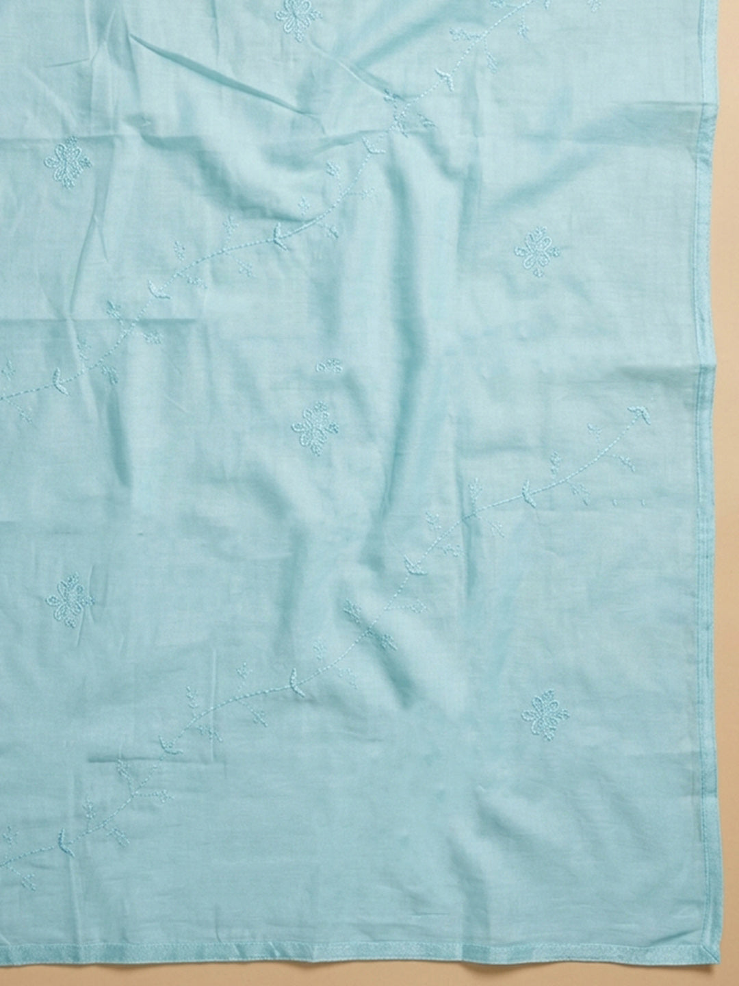 Firozee Printed Cotton Blend Unstitched Suit &amp; Pant With Cotton Dupatta