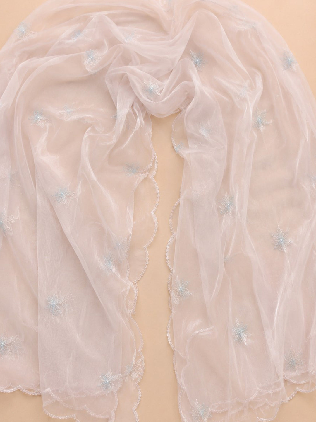 Pink Embroidered Cotton Blend Unstitched Suit &amp; Pant With Cotton Dupatta