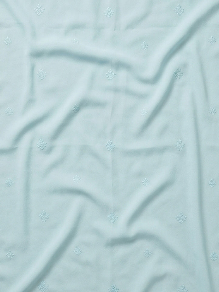 Firozee Embroidered Cotton Blend Unstitched Suit &amp; Pant With Cotton Dupatta