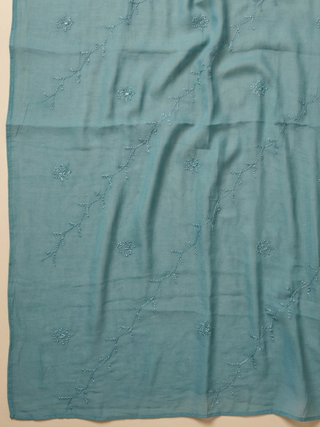 Firozee Embroidered Cotton Blend Unstitched Suit &amp; Pant With Cotton Dupatta
