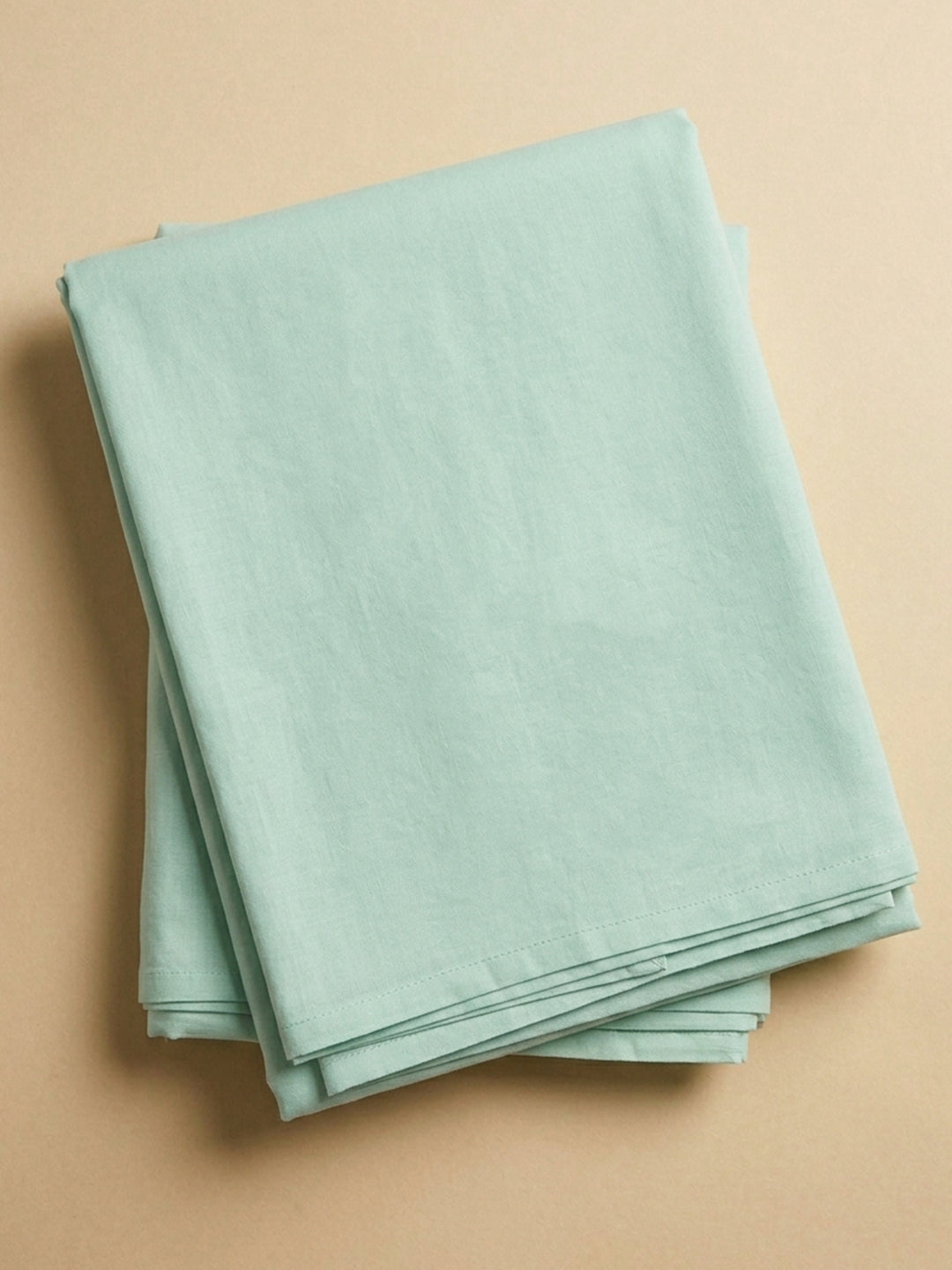 Sea Green Embroidered Cotton Blend Unstitched Suit &amp; Pant With Cotton Dupatta