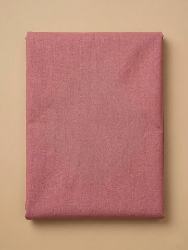 Onion Pink Cotton Blend Embroidered Unstitched Dress Material