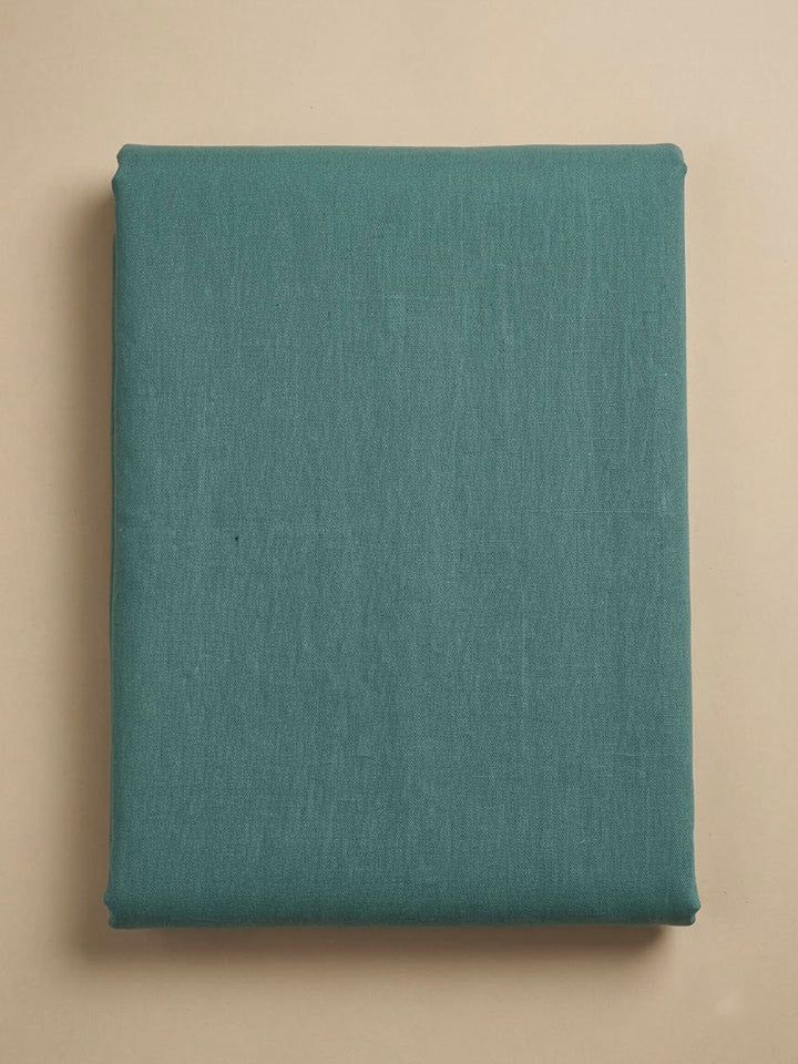 Sea Green Cotton Blend Embroidered Unstitched Dress Material