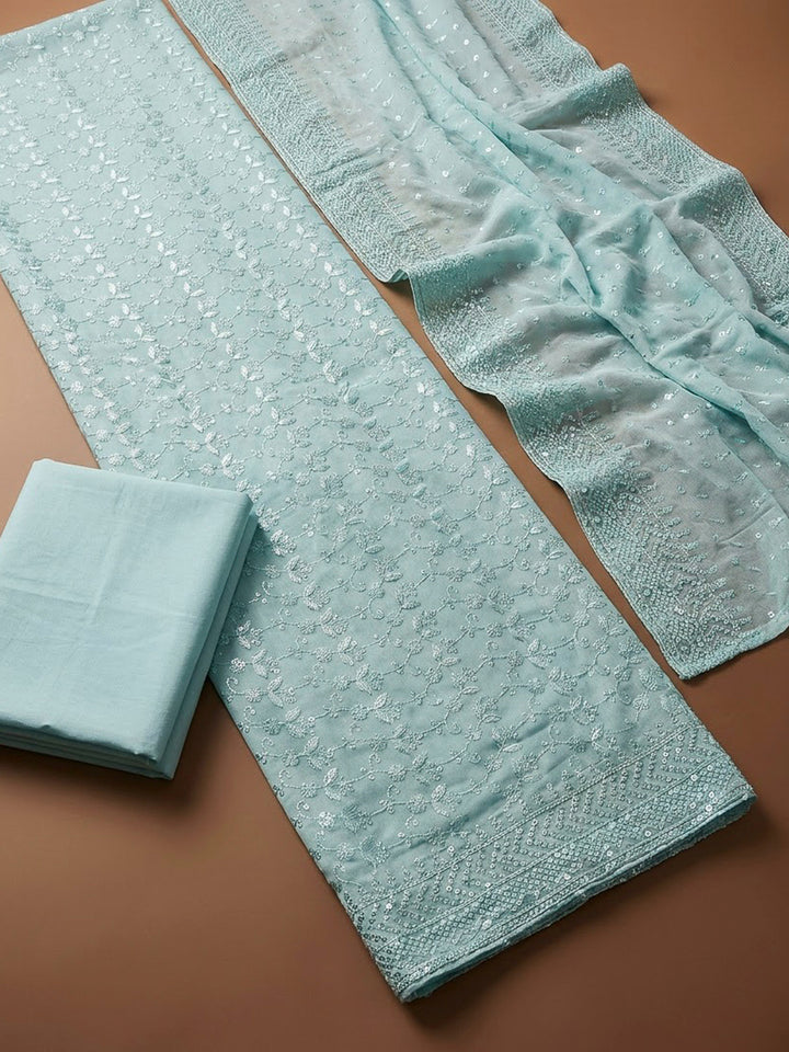 Firozee Cotton Blend Embroidered Unstitched Dress Material