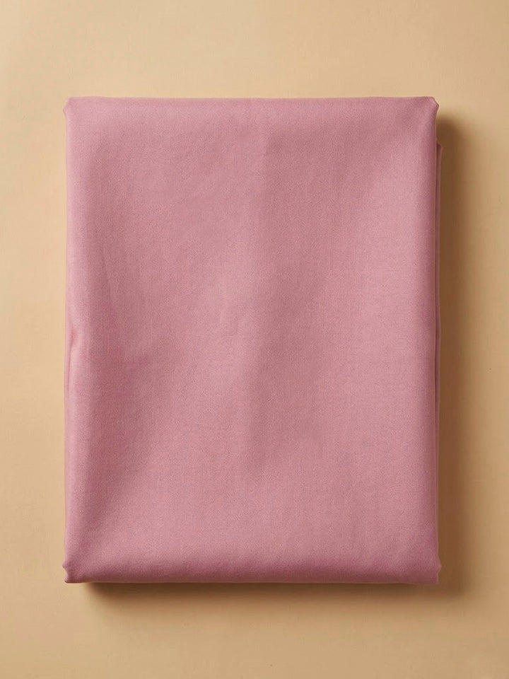 Pink Cotton Blend Embroidered Unstitched Dress Material