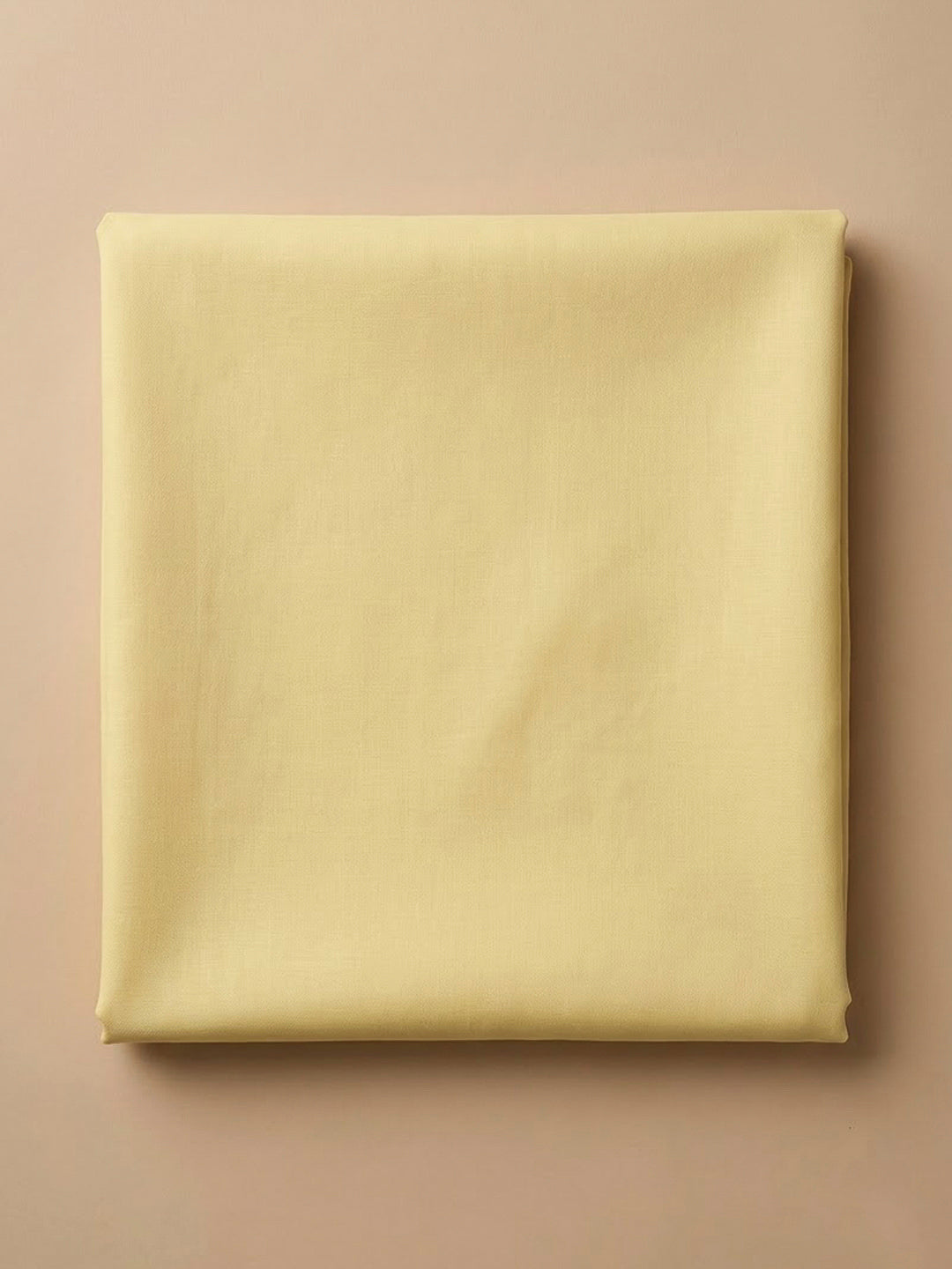 Yellow Cotton Blend Embroidered Unstitched Dress Material
