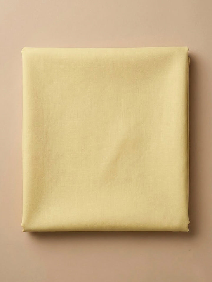Yellow Cotton Blend Embroidered Unstitched Dress Material