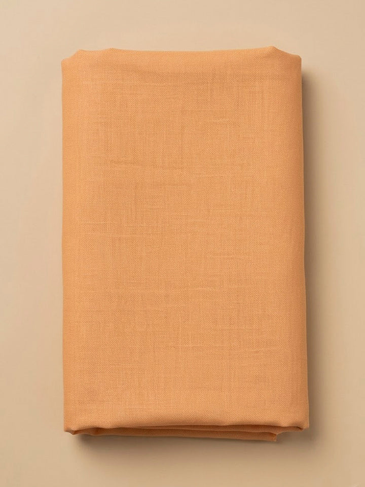 Peach Cotton Blend Printed Unstitched Dress Material