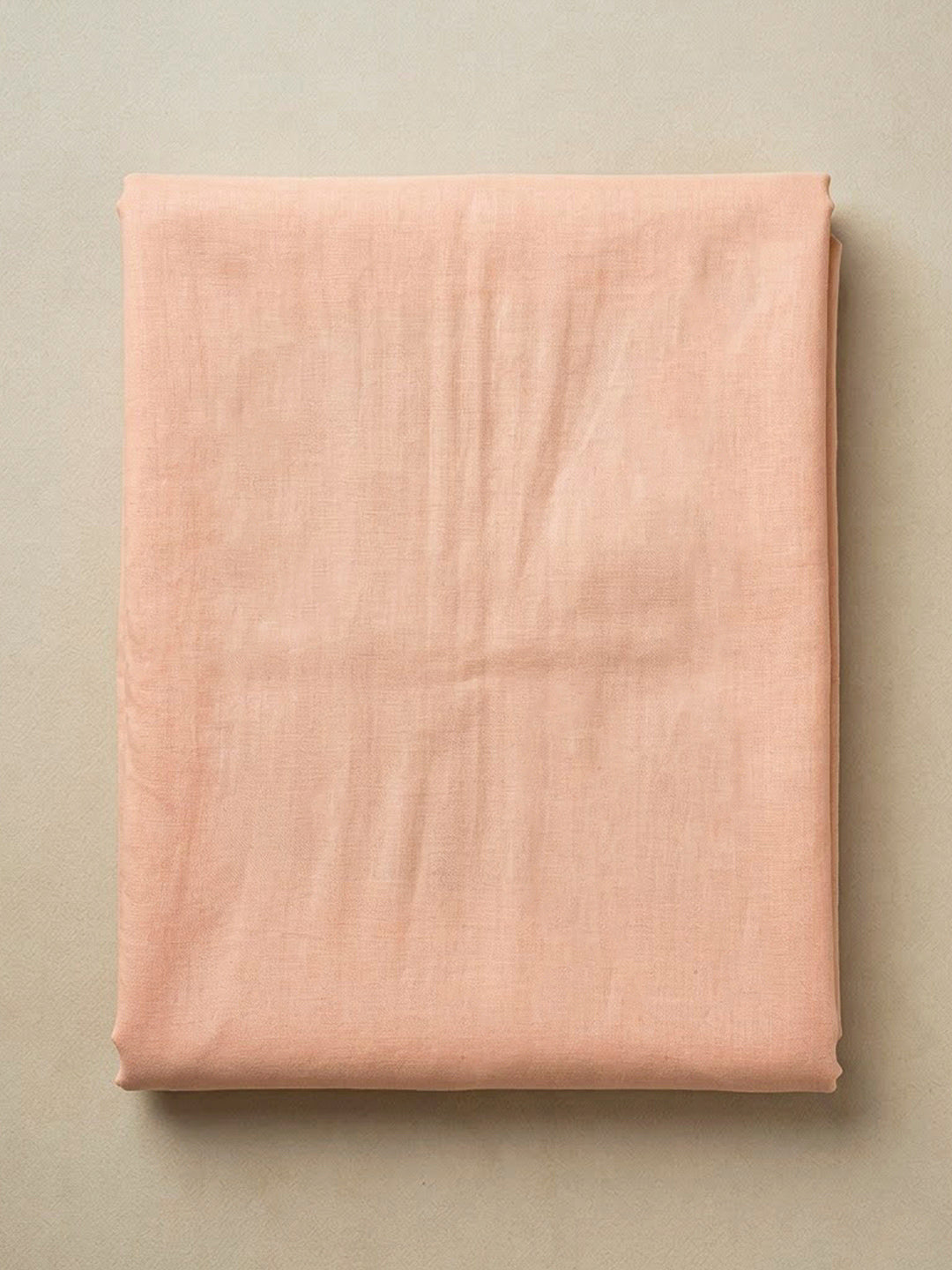 Peach Cotton Blend Embroidered Unstitched Dress Material
