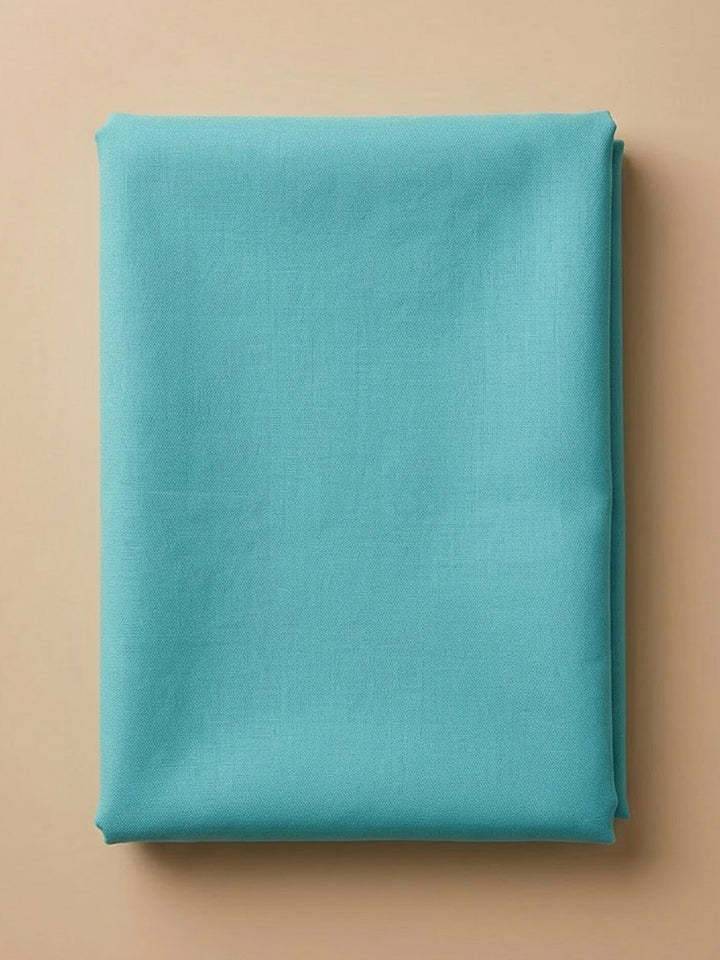 Sky Blue Cotton Blend Embroidered Unstitched Dress Material