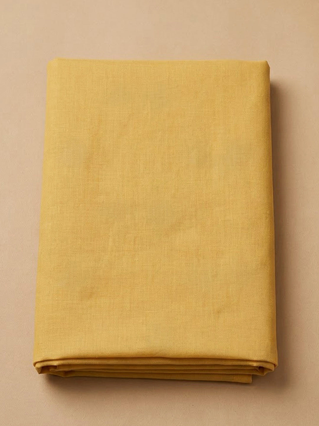 Yellow Cotton Blend Embroidered Unstitched Dress Material