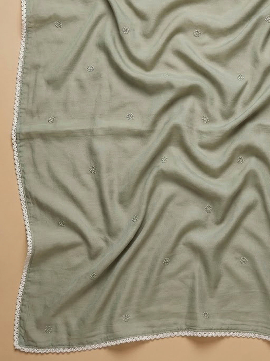 Grey Cotton Blend Printed Unstitched Dress Material