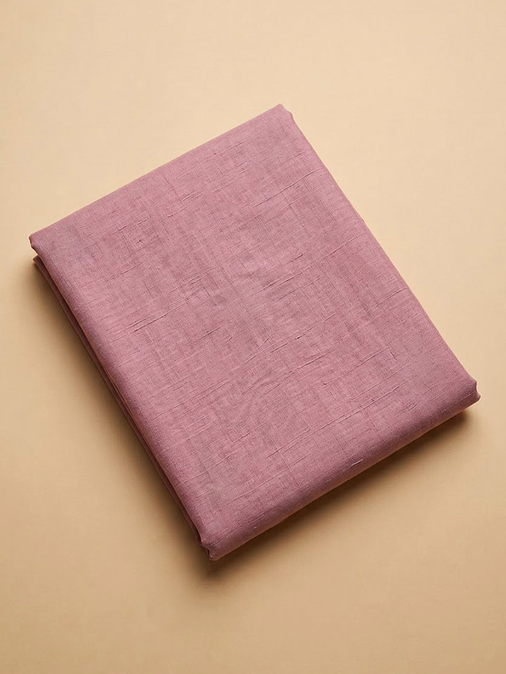 Onion Pink Cotton Blend Embroidered Unstitched Dress Material