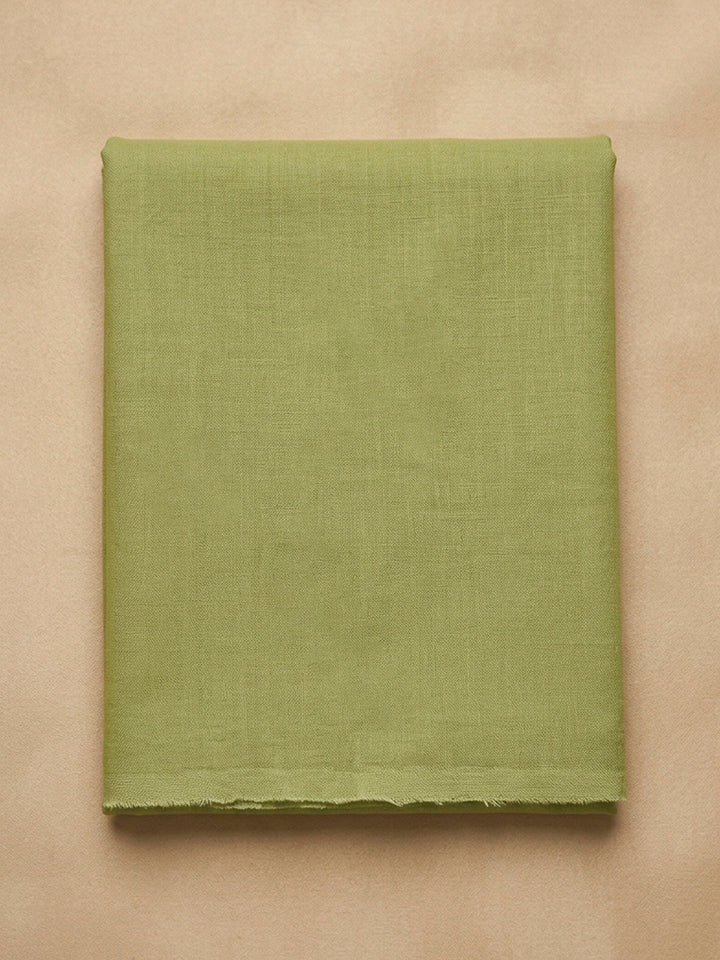 Green Embroidery Cotton Blend Unstitched Dress Material