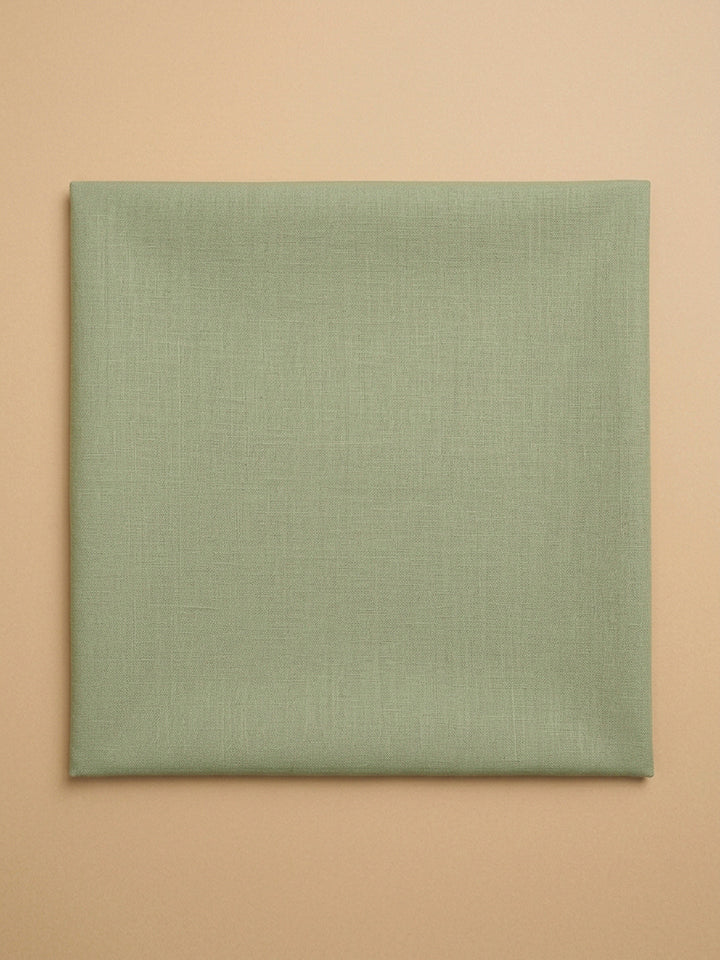 Pista Green Embroidery Cotton Blend Unstitched Dress Material
