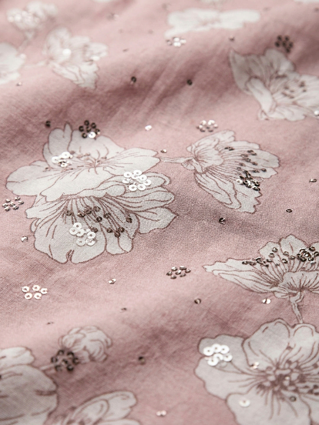 Peach Embroidery Cotton Blend Unstitched Dress Material