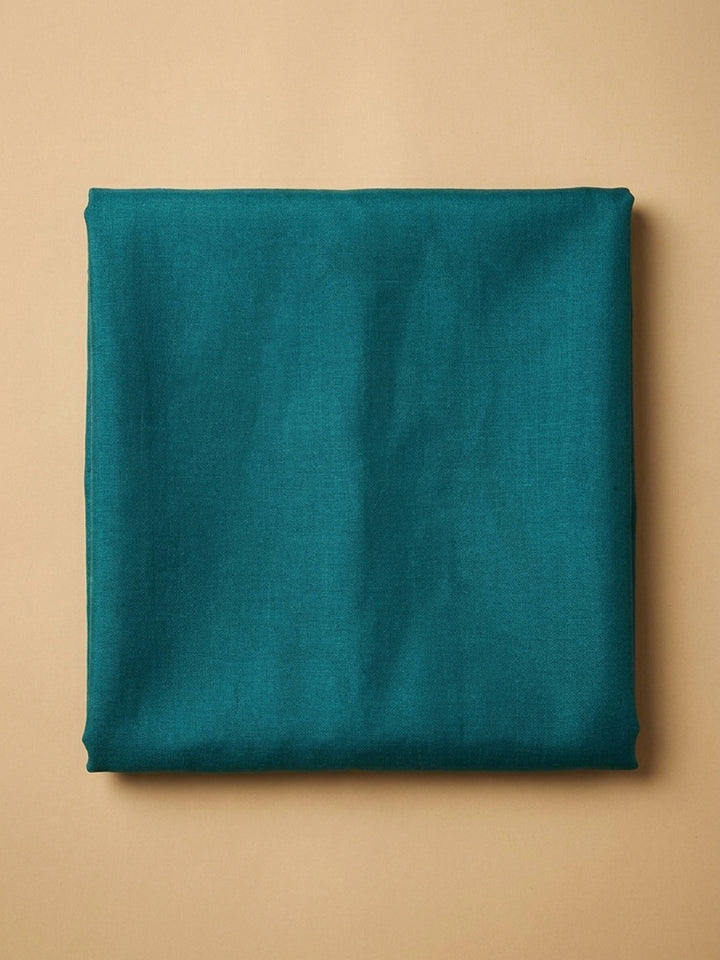 Teal Green  Chanderi Unstitched Dress Material